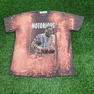 The Notorious B.I.G. Shirt Womens Large 21x25 Gray Bleached